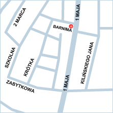 Plan dojazdu do Urzędu Skarbowego w Pyrzycach