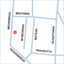 Plan dojazdu do Urzędu Skarbowego w Szczecinku