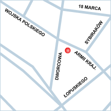 plan dojazdu do Urzędu Skarbowego w Kołobrzegu