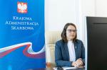 Szef KAS Magdalena Rzeczkowska podczas spotkania online