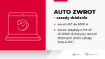 Infografika. AUTO ZWROT - zasady działania: zwrot VAT do 5000 zł, zwrot nadpłaty z PIT-37 do 5000 zł (dotyczy zeznań złożonych przez usługę Twój e-PIT)
