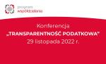 Biało-czerwona plansza z napisem:  Program Współdziałania  Konferencja: 