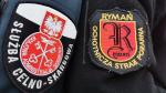 emblematy Ochotniczej Straży Pożarnej i Krajowej Administracji Skarbowej