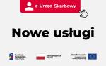 grafika z napisem Nowe usługi w e-Urzędzie Skarbowym
