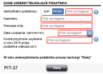 formularz do pobierania wstępnie wypełnionego zeznania podatkowego (PFR – Pre-Filled tax Return) PIT-37